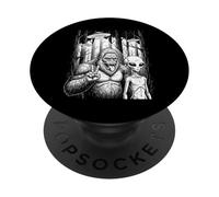 Sasquatch and Alien Peace Sign in the Forest Funny Meme PopSockets Adhesive PopGrip