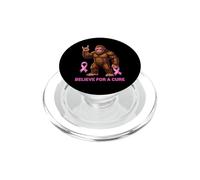 Sasquatch Believe for a Cure Fun Breast Cancer Awareness PopSockets PopGrip for MagSafe