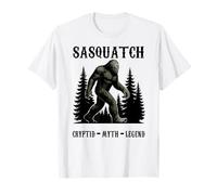 Sasquatch Big Foot Silhouette In Forest Cryptid-Myth-Legend T-Shirt
