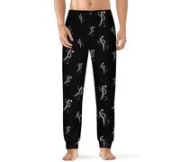 Sasquatch Bigfoot Canada Flag Men's Pajama Pants Lightweight Pjs Bottoms Lounge Pants Sleepwear Soft