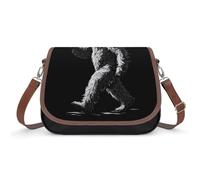 Sasquatch Bigfoot Canada Flag Women's Crossbody Bag Fashion Shoulder Handbags Message Tote Bag with Adjustable Strap