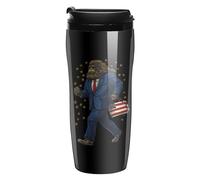 Sasquatch Bigfoot for Presidents Coffee Cup Travel Mug with Leakproof Lid Double Wall Tumbler Water Bottle