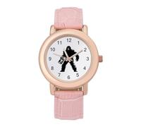 Sasquatch Bigfoot Party Women's PU Leather Strap Watch Analog Quartz Watch Casual Wristwatch for Home Work