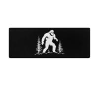 Sasquatch Bigfoot Trees Rectangular Non-Slip Mouse Pads Rubber Base Desk Mat for Home Office 30x80cm
