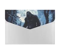 Sasquatch Bigfoot with Moon Printed File Folders with Fasteners Accordion File Organizer for Home Office Documents Contract