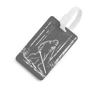 Sasquatch Bigfootw with Laser Swords Luggage Tags for Suitcases Handbag Tag Labels Travel Accessories Privacy Cover ID Label