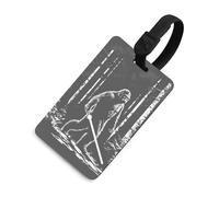 Sasquatch Bigfootw with Laser Swords Luggage Tags for Suitcases Handbag Tag Labels Travel Accessories Privacy Cover ID Label