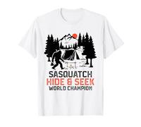 Sasquatch Camping Outdoor Forest Funny Sasquatch Hide & Seek T-Shirt