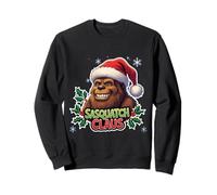 Sasquatch Claus Christmas Big Foot Big-foot Santa Funny Pun Sweatshirt