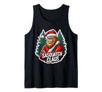 Sasquatch Claus Christmas Big-Foot Big Foot Santa Funny Pun Tank Top
