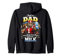 Sasquatch Football Dad Who Always Came Back With The Milk Zip Hoodie