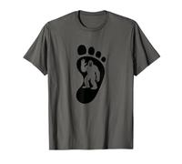 Sasquatch Footprint Silhouette Believer Retro Cryptid Patch T-Shirt