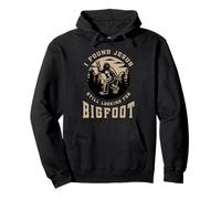 Sasquatch Found Jesus Looking Bigfoot Christian Faith Humor Pullover Hoodie