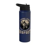 Sasquatch Found Jesus Looking Bigfoot Christian Faith Humor Stainless Steel Insulated Water Bottle