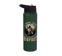 Sasquatch Found Jesus Looking Bigfoot Christian Faith Humor Stainless Steel Insulated Water Bottle