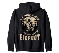 Sasquatch Found Jesus Looking Bigfoot Christian Faith Humor Zip Hoodie
