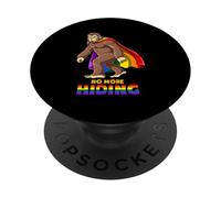 Sasquatch Gay Bigfoot No More Hiding Pride PopSockets Adhesive PopGrip
