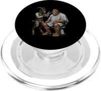 Sasquatch & Goat Barber Funny Cryptid Haircut PopSockets PopGrip for MagSafe