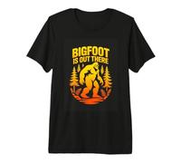 Sasquatch Hunter Bigfoot is Out There Forest Premium T-Shirt