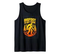 Sasquatch Hunter Bigfoot is Out There Forest Tank Top