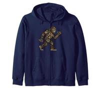 Sasquatch Pacific Northwest Coast Native American Style Zip Hoodie