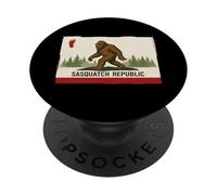 Sasquatch Republic California Funny Bigfoot Sasquatch PopSockets Adhesive PopGrip