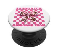 Sasquatch Research Team Bigfoot Girl Mom Coquette Bow PopSockets Adhesive PopGrip