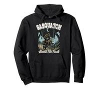 SASQUATCH SCOUTS THE TRAILS funny BigFoot riding motorcycle Pullover Hoodie
