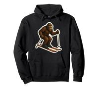 Sasquatch Skiing Snow Big-foot Skier Big Foot Ski Mountains Pullover Hoodie