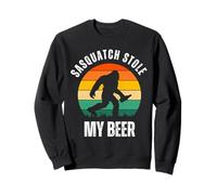 Sasquatch Stole My Beer Funny Bigfoot Believe Drinkers Sweatshirt