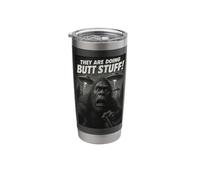 Sasquatch UFO Butt Stuff Vintage Horror Design Stainless Steel Insulated Tumbler