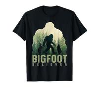 Sasquatch Yeti Figure Nature Double Exposure Bigfoot T-Shirt