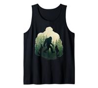 Sasquatch Yeti Figure Nature Double Exposure Bigfoot Tank Top