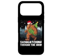 Sasquatching Through the Snow - Bigfoot Carrying a Xmas Tree Case for iPhone 17 Pro Max