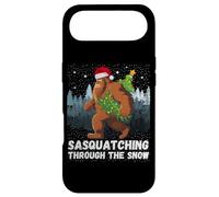 Sasquatching Through the Snow - Bigfoot Carrying a Xmas Tree Case for iPhone Air