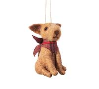 Sass and Belle Festive Felt and Wool Animals Various Designs including Mice, Unicorn, Dogs, Polar Bear and Badgers (Dog with Bandana)