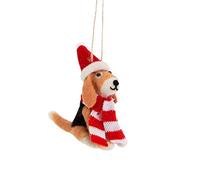 Sass and Belle Festive Felt and Wool Animals Various Designs including Mice, Unicorn, Dogs, Polar Bear and Badgers (Woolly Christmas Pup)