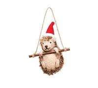 Sass and Belle Festive Felt and Wool Animals Various Designs including Mice, Unicorn, Dogs, Polar Bear and Badgers (Hedgehog On Swing)