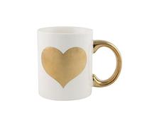 Sass and Belle Metallic Monochrome Gold Heart Mug