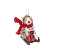 Sass and Belle Sledging Hedgehog Felt Decoration