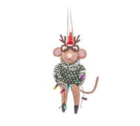 Sass and Belle The Christmas Party Mouse Felt Decoration