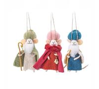 Sass and Belle The Three Wise Mice Felt Decoration - Set of Assorted