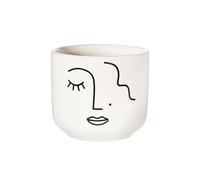 Sass & Belle Abstract Face White Large Planter