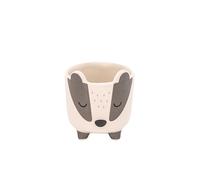 Sass & Belle Badger Mini Planter on Legs - Mini Pot for Succulents, Cactus, Flower Bulbs, Quirky Home Décor, Indoor Garden Accessory, Plant Pot Gift Idea