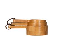 Sass & Belle Bamboo Measuring Cups - Set of 3 - Eco-Friendly Measuring Cup Set for Baking, Cooking & Portioning - Natural, Lightweight & Durable for Everyday Use