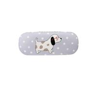 Sass & Belle Hard Glasses Case Barney The Dog Grey Polka Dot with Cloth
