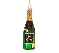 Sass & Belle Bee Merry Champagne Bottle Shaped Bauble