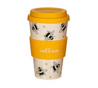 Sass & Belle Bee Travel Coffee Cup - Reusable Cup with Lid, Eco-Friendly Coffee Mug, Lightweight for Hot Drinks - Travel Mug for Work or Home - Fun Gift by Sass and Belle