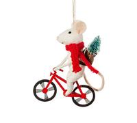 Sass & Belle | Bicycle Delivery Mouse Felt Decoration, 56