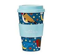 Sass & Belle Birds Travel Coffee Cup - Reusable Eco-Friendly RPET Coffee Mug with Lid - 400ml - Ideal for Hot Drinks On The Go, Commuting, Office or Gifts